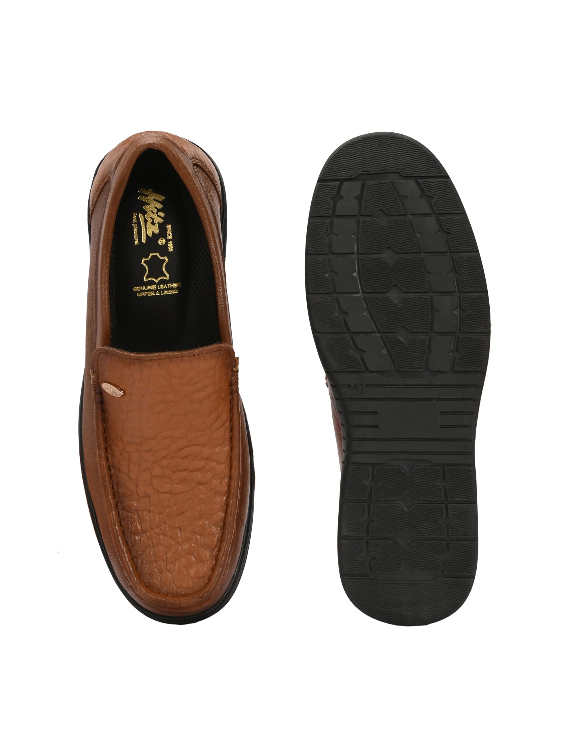HITZ4551-Men's Tan Leather Formal Shoes