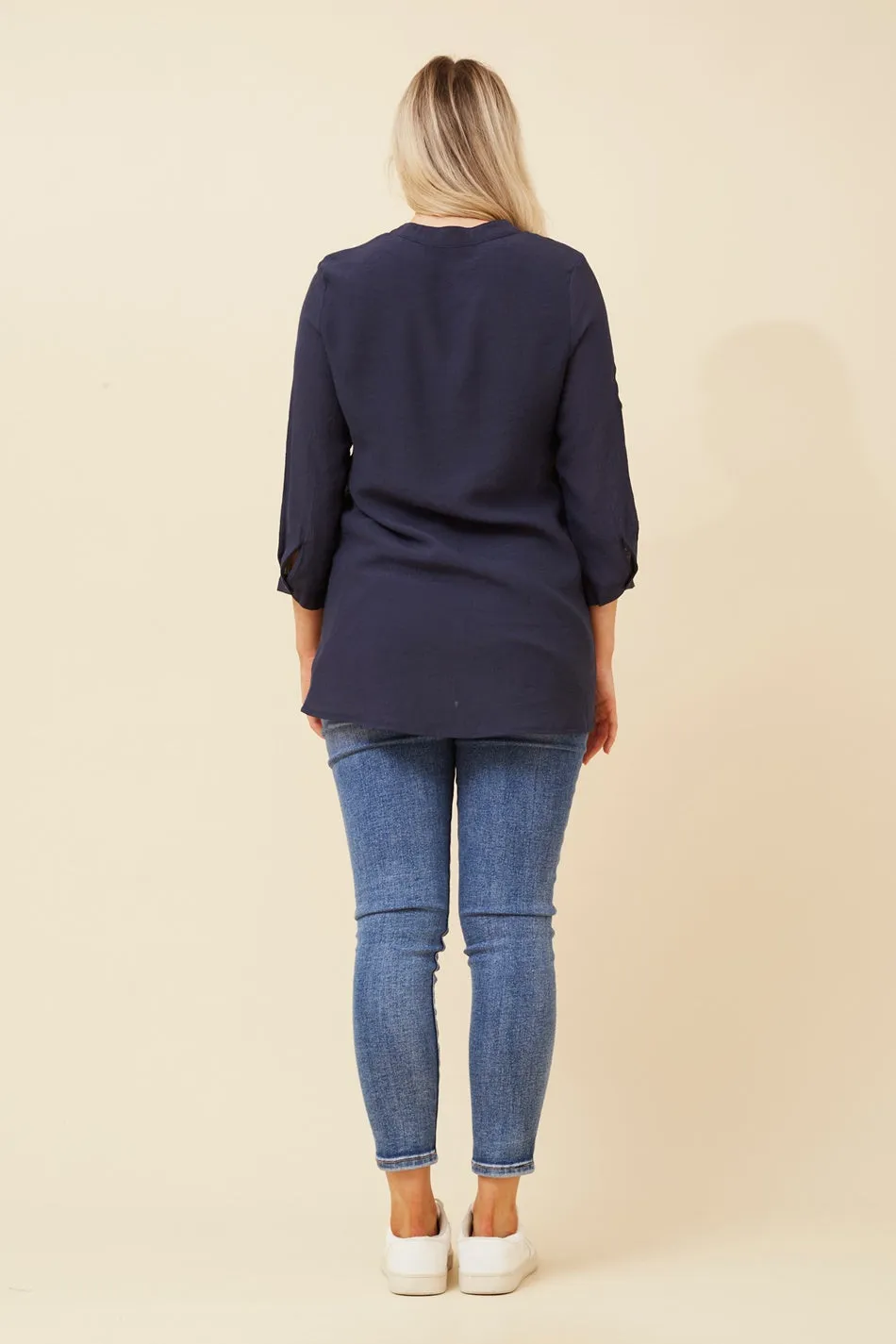 KIMYA ROLL-UP SLEEVE TOP