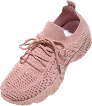 Lausiuoe Running Shoes For Women Arch Support Walking Tennis Shoes Slip On Memory Foam Lightweight Casual Gym Sneakers