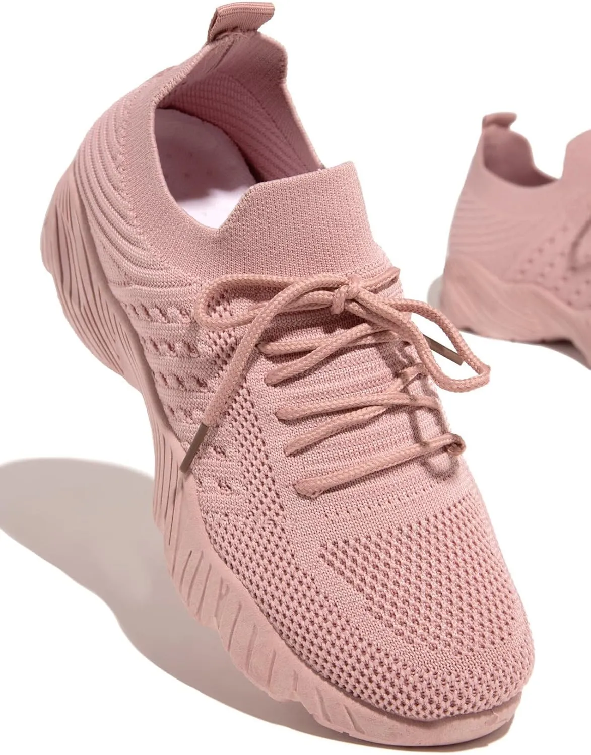 Lausiuoe Running Shoes For Women Arch Support Walking Tennis Shoes Slip On Memory Foam Lightweight Casual Gym Sneakers