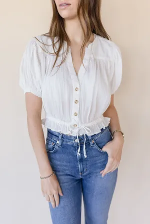 Little Cloud Button Up Crop Top