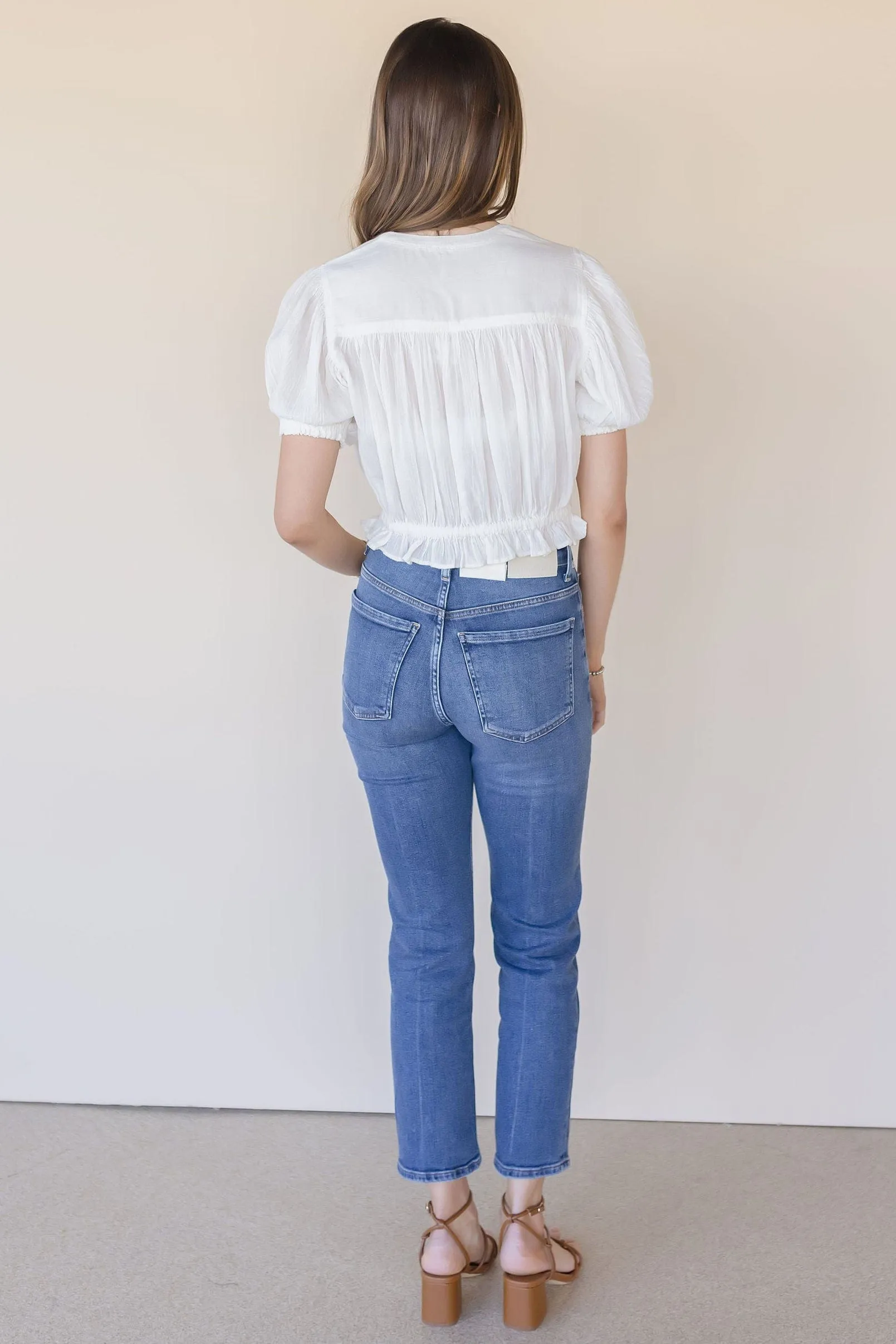 Little Cloud Button Up Crop Top