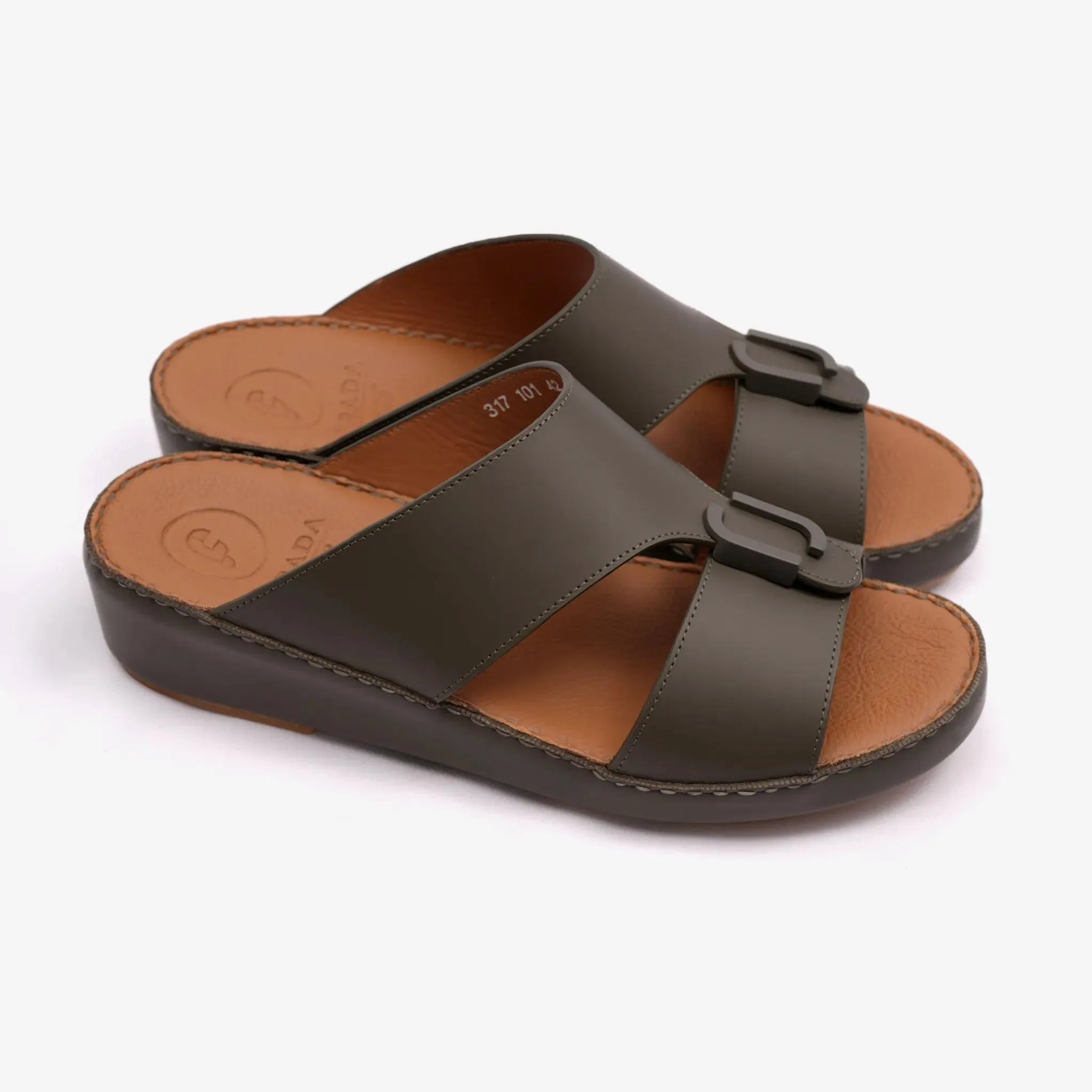 MATTE CLASSIC DAVINCI ARABIC SANDALS OLIVE