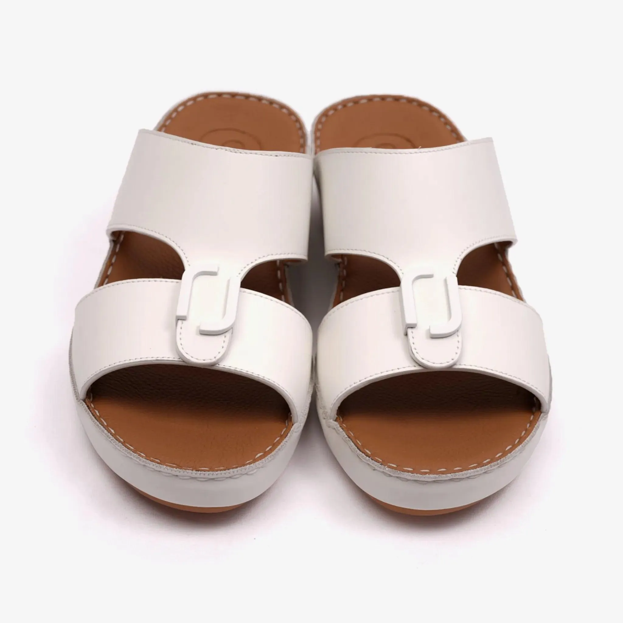MATTE CLASSIC DAVINCI ARABIC SANDALS WHITE