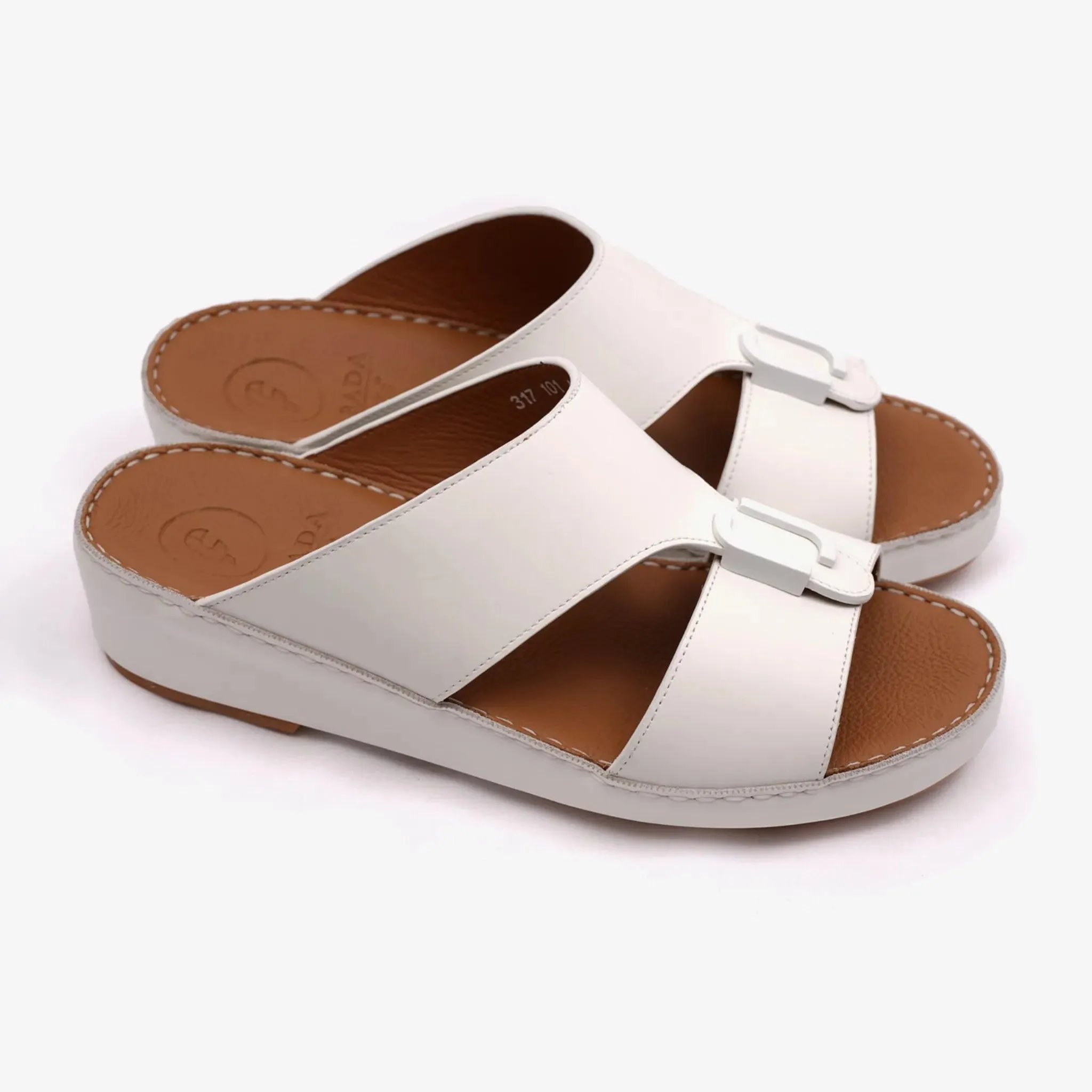 MATTE CLASSIC DAVINCI ARABIC SANDALS WHITE