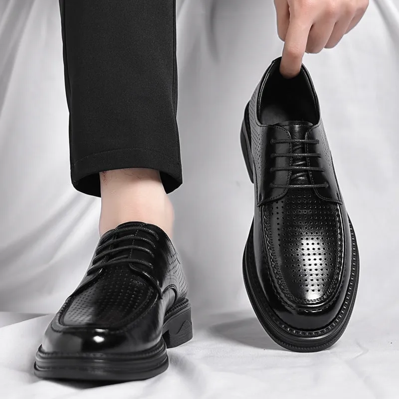 Men's Breathable Leather Formal Shoes (In Stock)