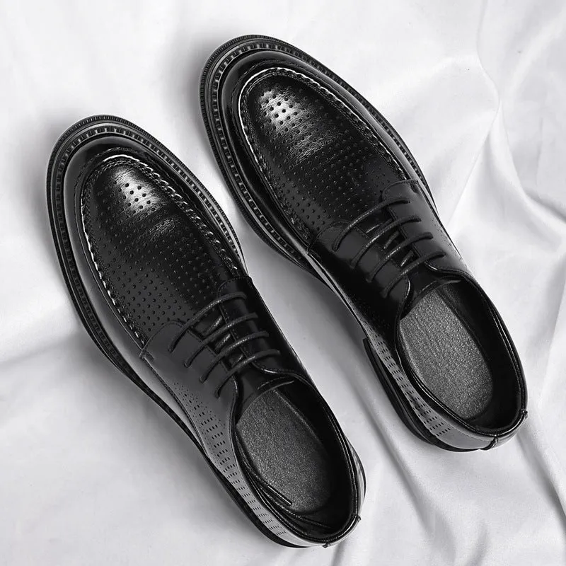 Men's Breathable Leather Formal Shoes (In Stock)