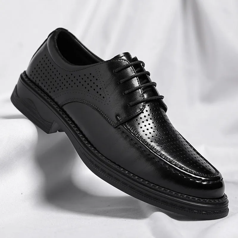Men's Breathable Leather Formal Shoes (In Stock)