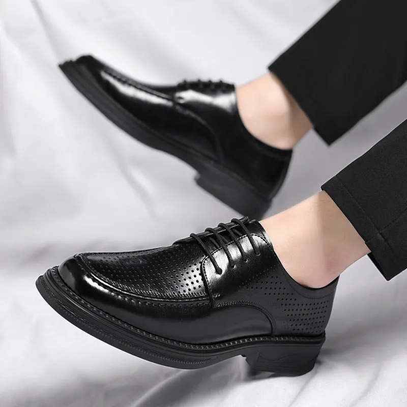 Men's Breathable Leather Formal Shoes (In Stock)