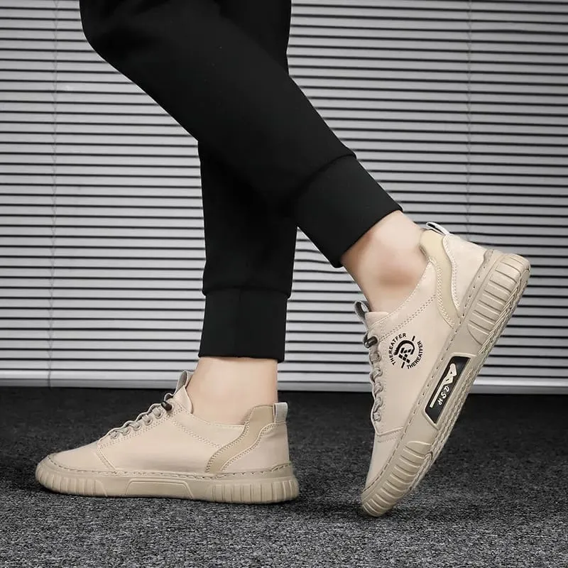 Men's Lace Up Casual Breathable Round Head Fashion Sneaker