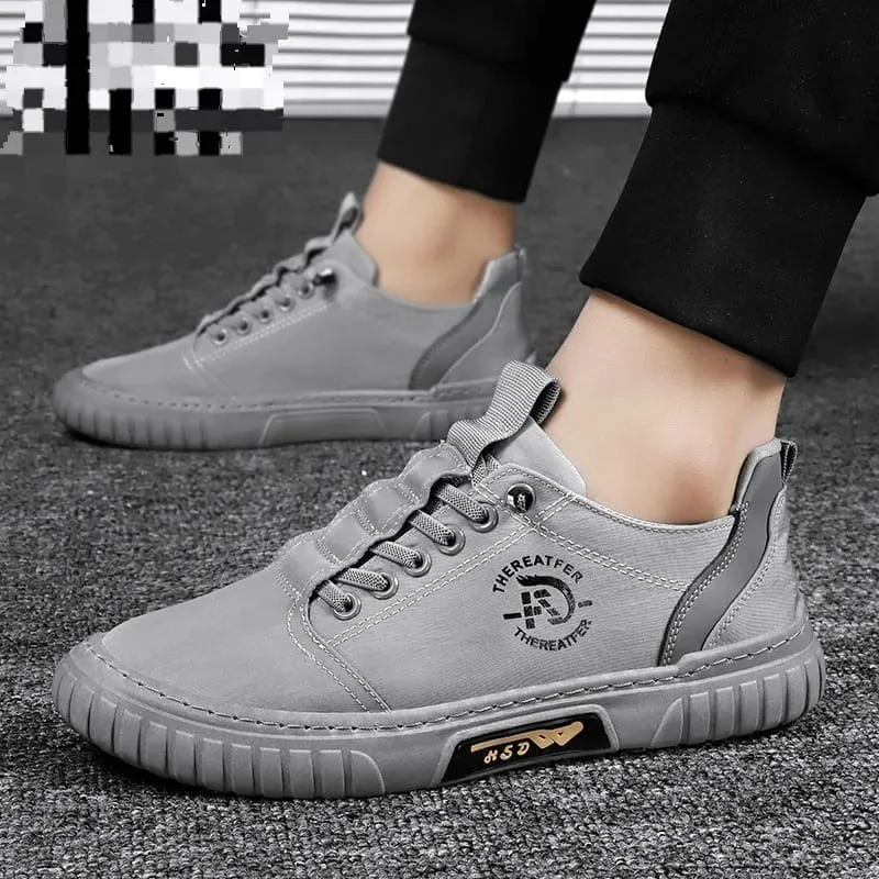 Men's Lace Up Casual Breathable Round Head Fashion Sneaker