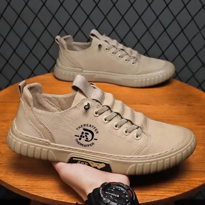 Men's Lace Up Casual Breathable Round Head Fashion Sneaker