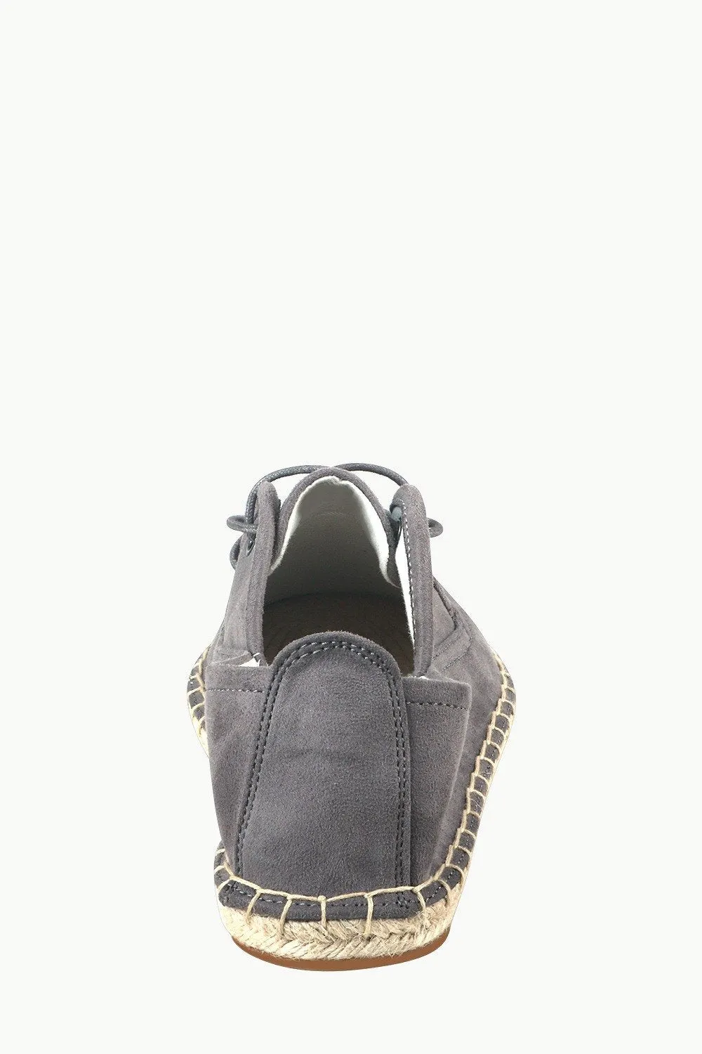 Men's Metro Grey Suede Lace Up Espadrilles