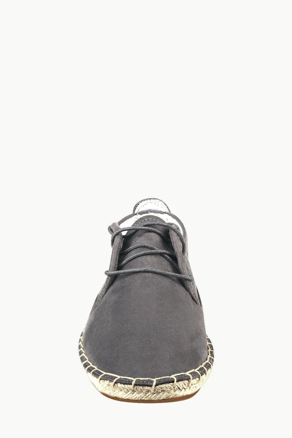 Men's Metro Grey Suede Lace Up Espadrilles