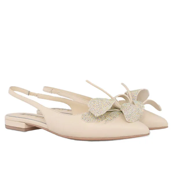 Nelli Coconut Cream | Slingback flat