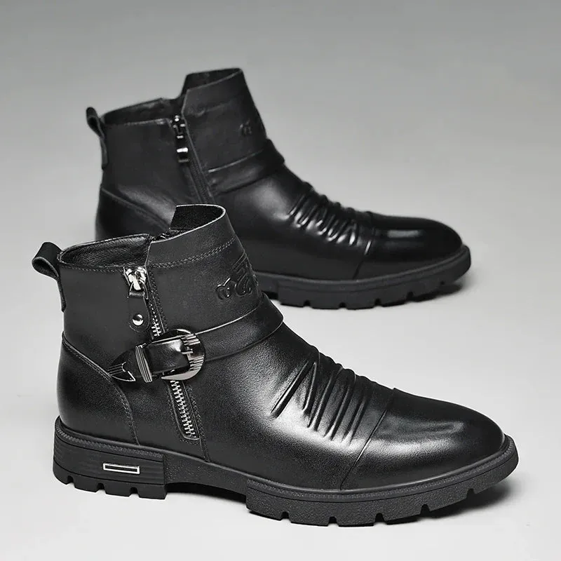 New Genuine Leather Versatile Casual Men's Boots