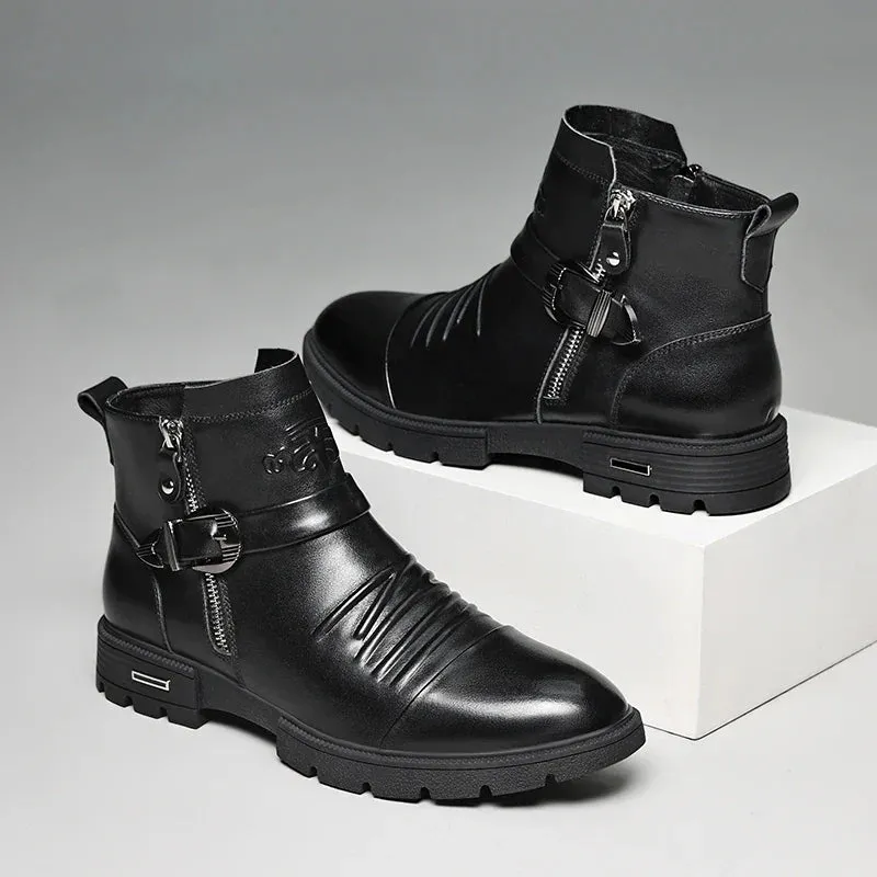 New Genuine Leather Versatile Casual Men's Boots
