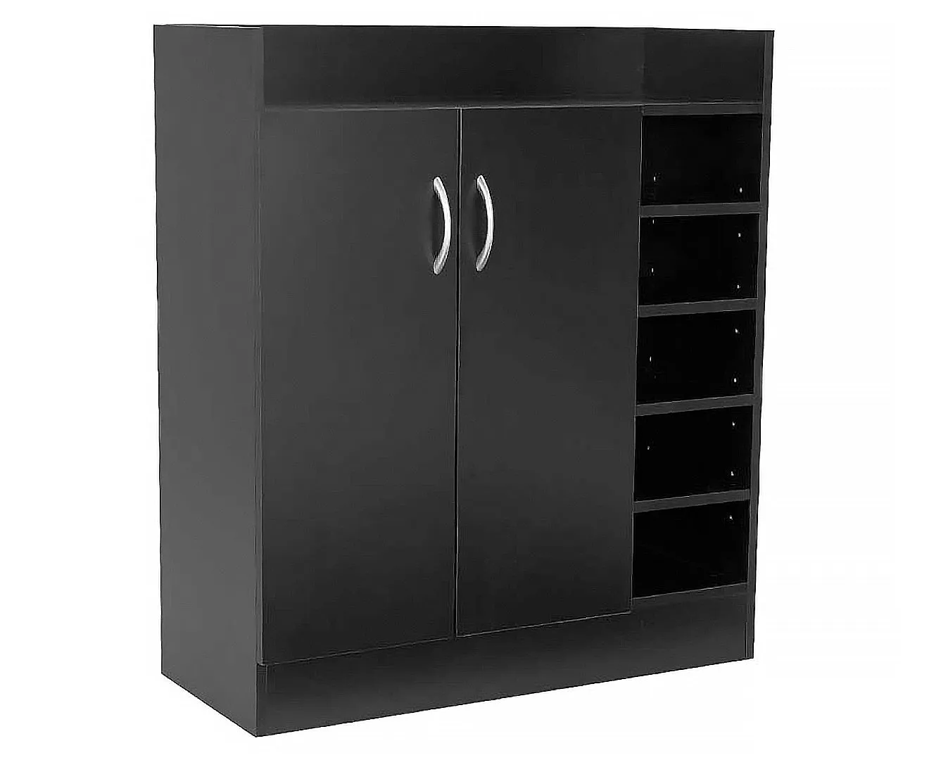 NNEDPE 21 Pairs Shoe Cabinet Rack Storage Organiser - 80 x 30 x 90cm - Black