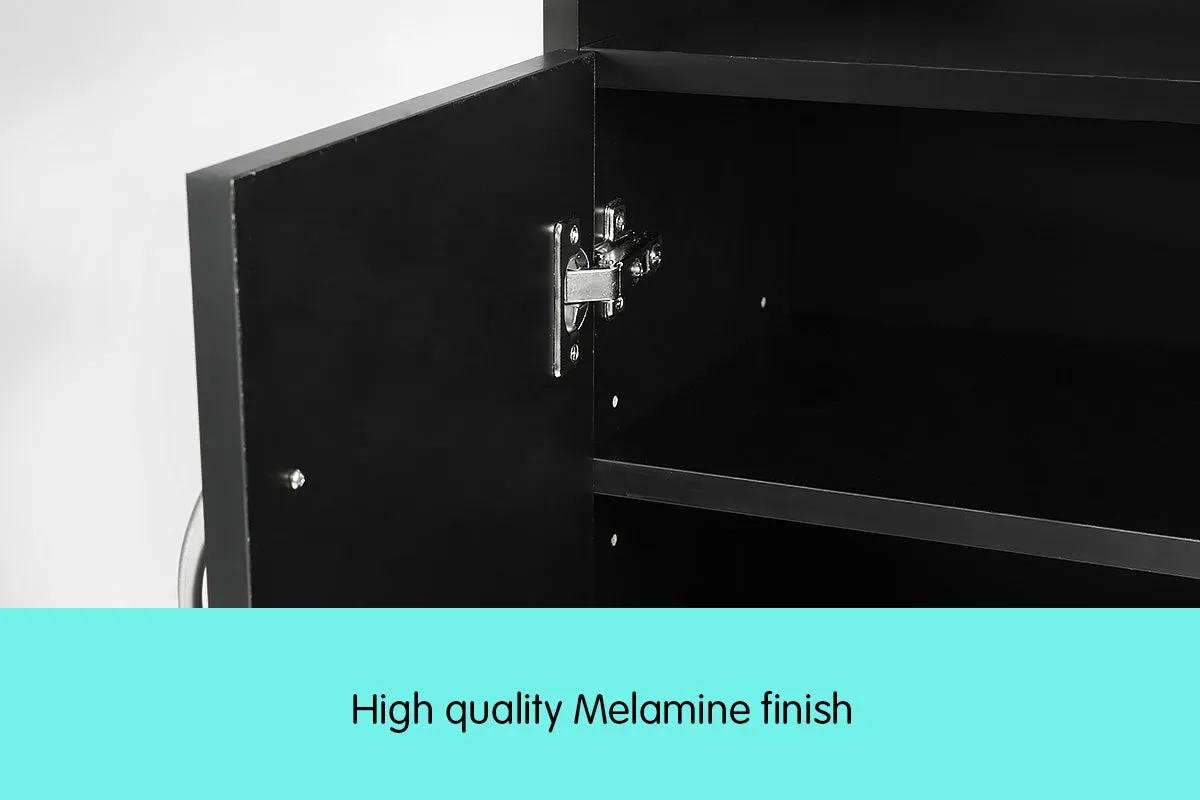 NNEDPE 21 Pairs Shoe Cabinet Rack Storage Organiser - 80 x 30 x 90cm - Black