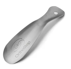 OrthoStep Metal Shoe Horn 7.5 inch - Made in the USA Color Antique Brushed Nickel
