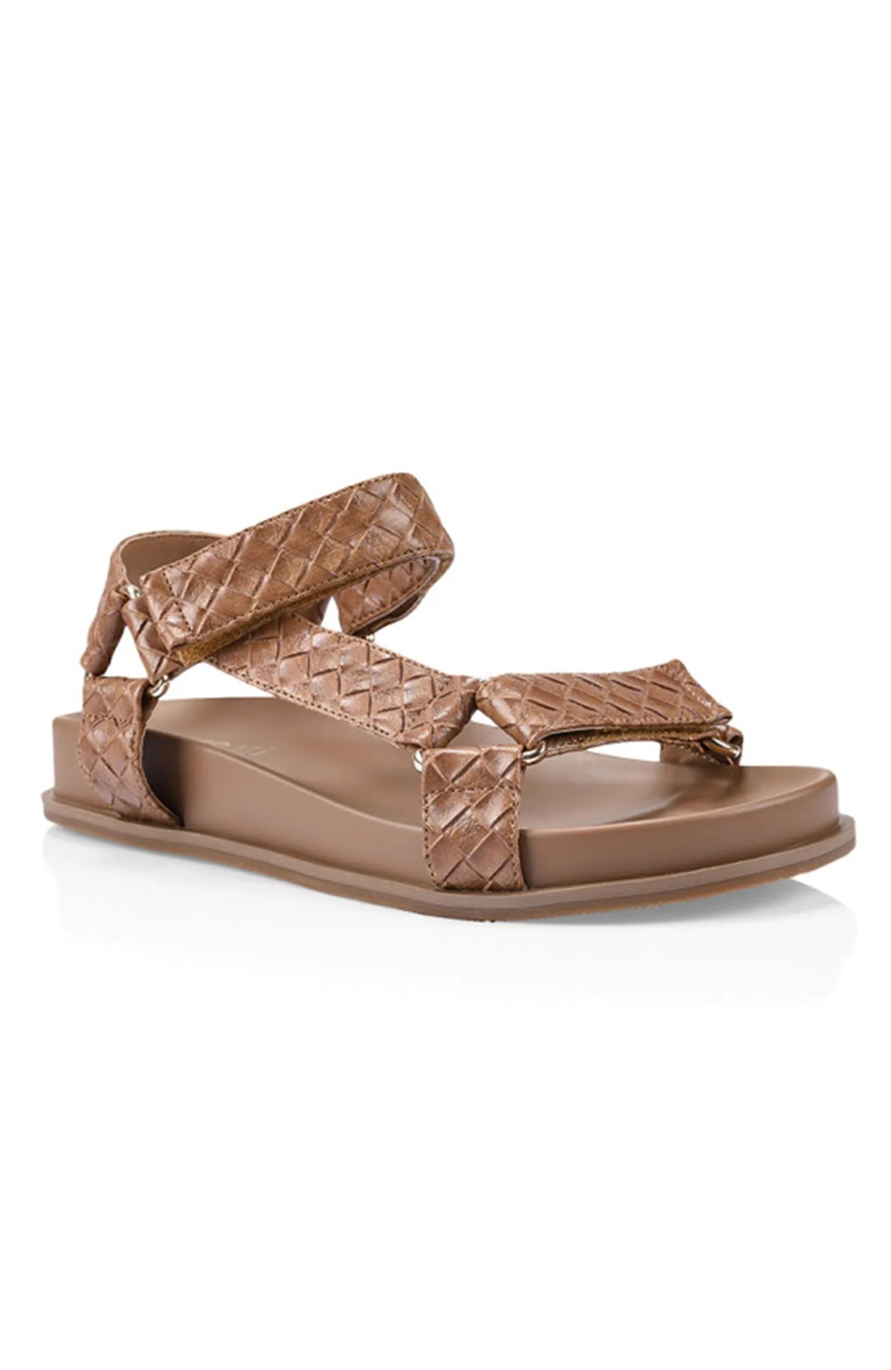 Papaya Woven Sandal Tan Embossed Weave