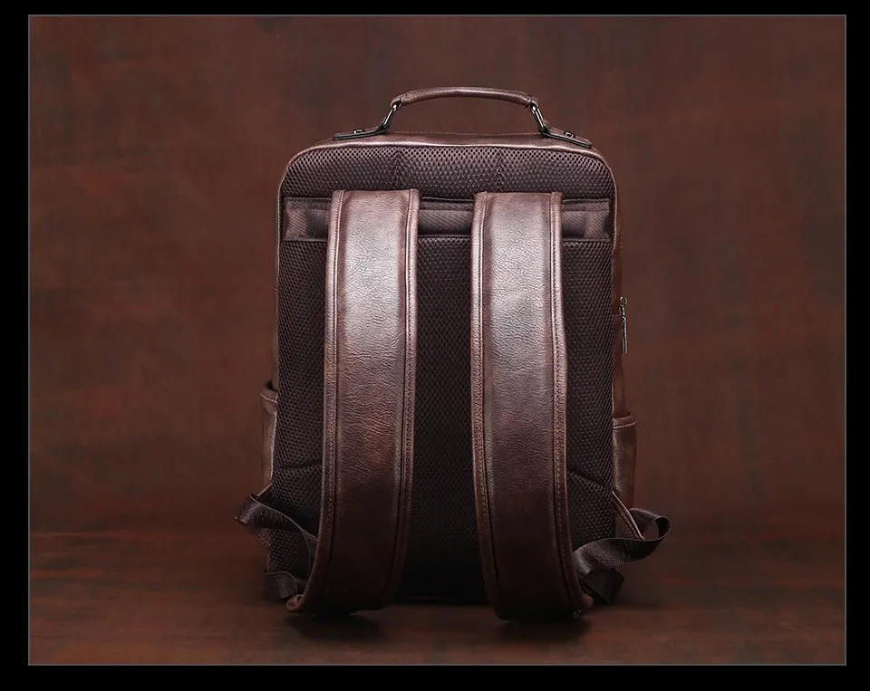 Premium Leather Backpack NomadTrail