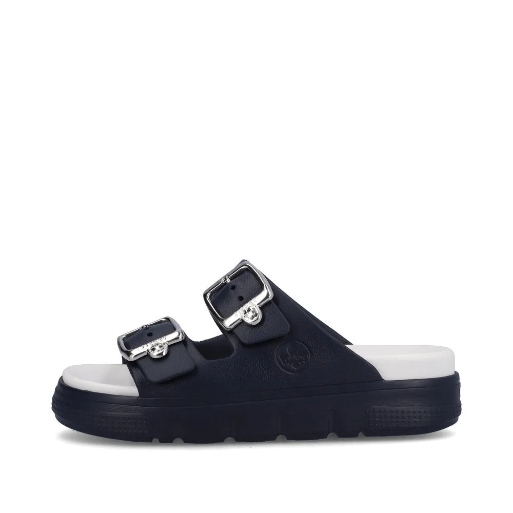 Rieker Casual Mule Sandal  NAVY P2180-14