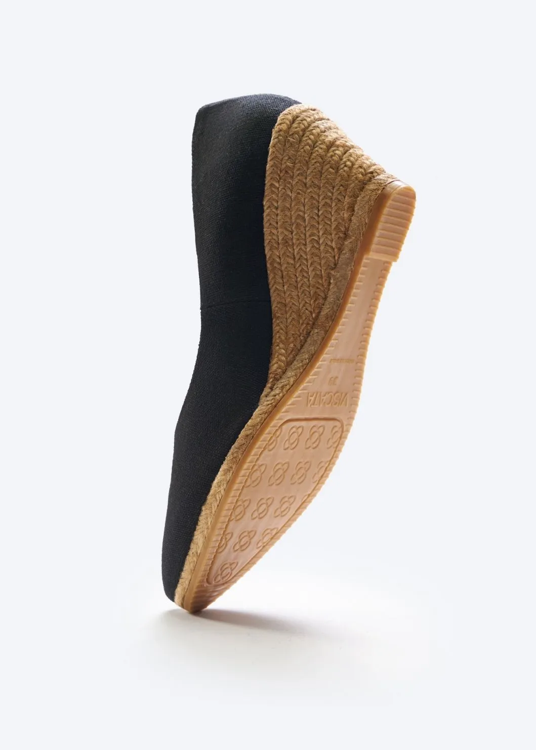 Roses Canvas V Cut Espadrille Wedges by Viscata