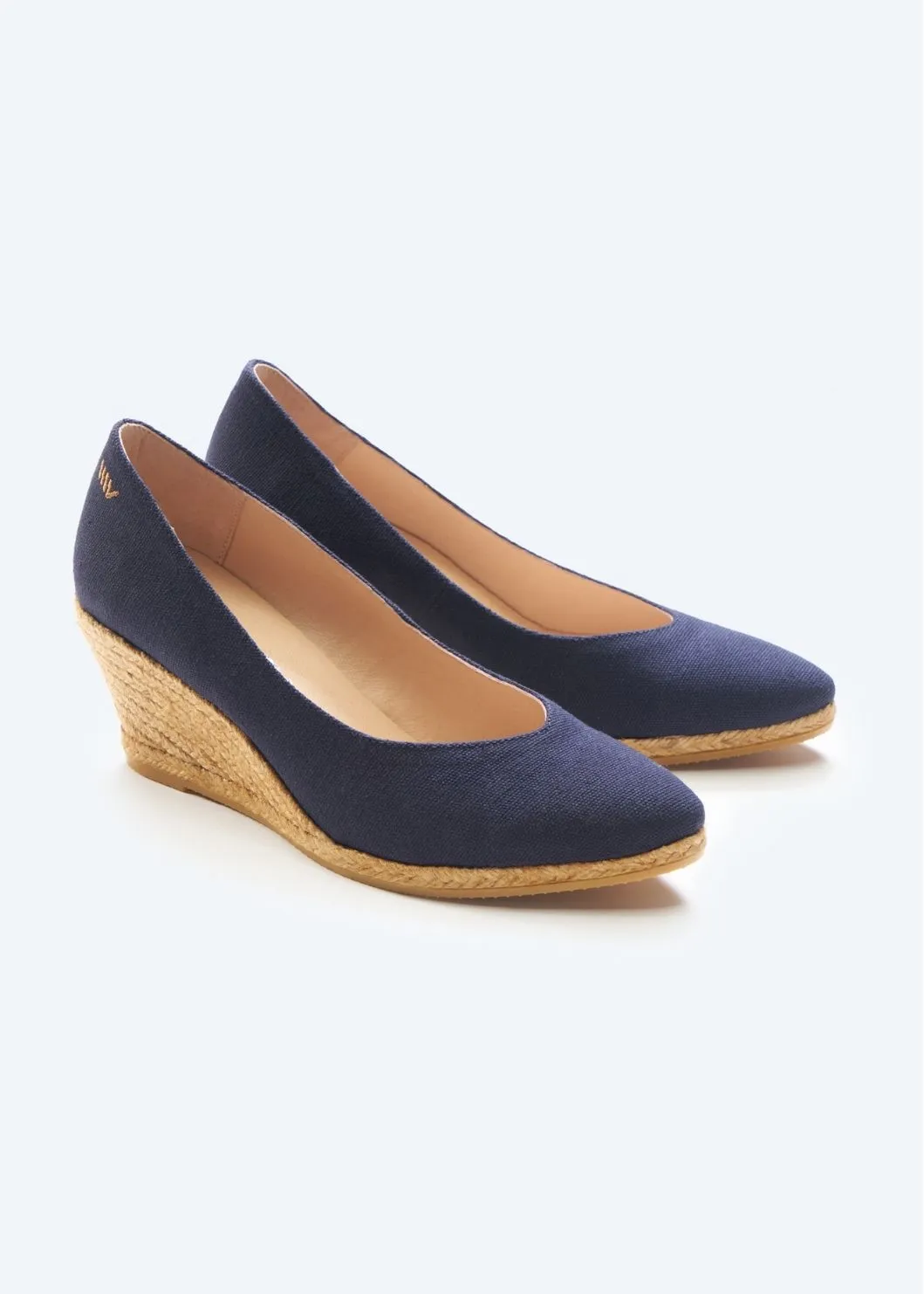 Roses Canvas V Cut Espadrille Wedges by Viscata