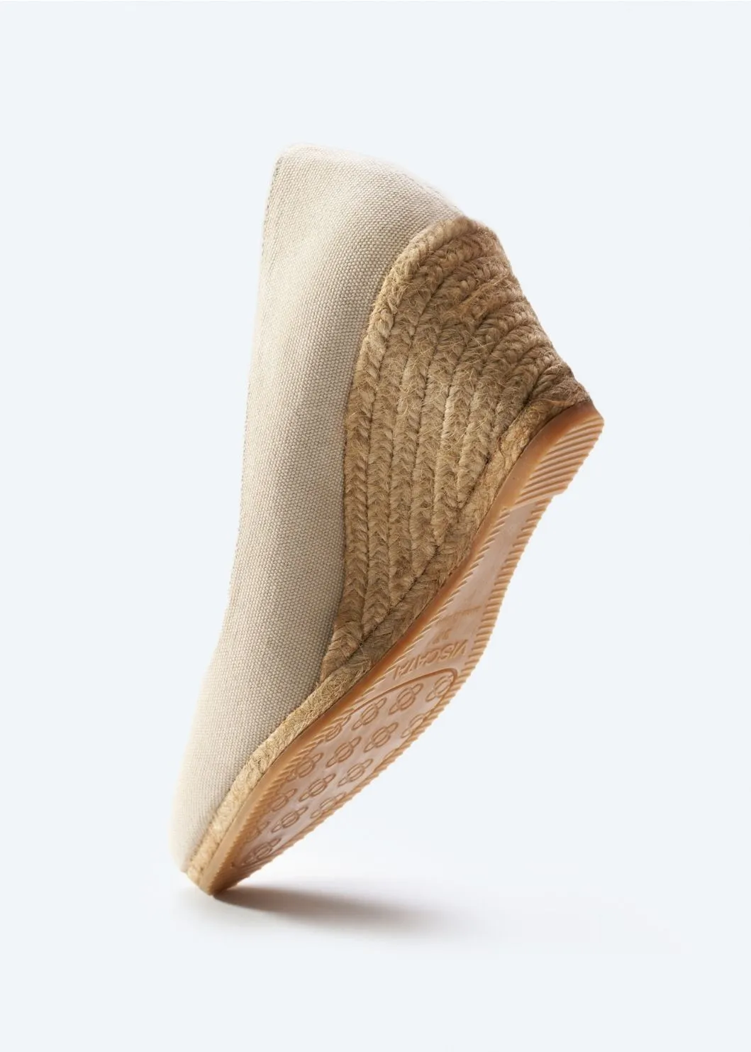 Roses Canvas V Cut Espadrille Wedges by Viscata