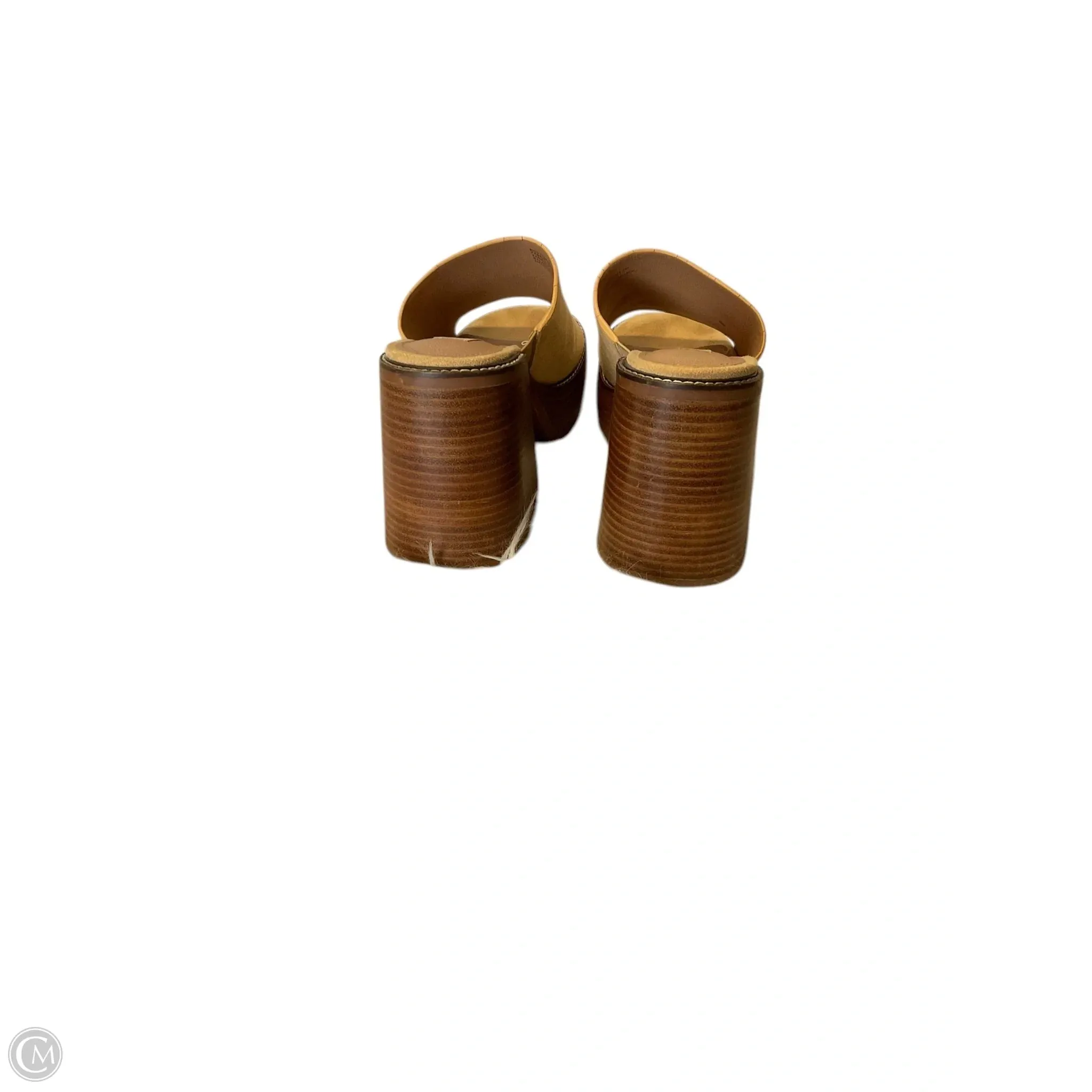 Sandals Heels Block By Steve Madden In Tan, Size: 7