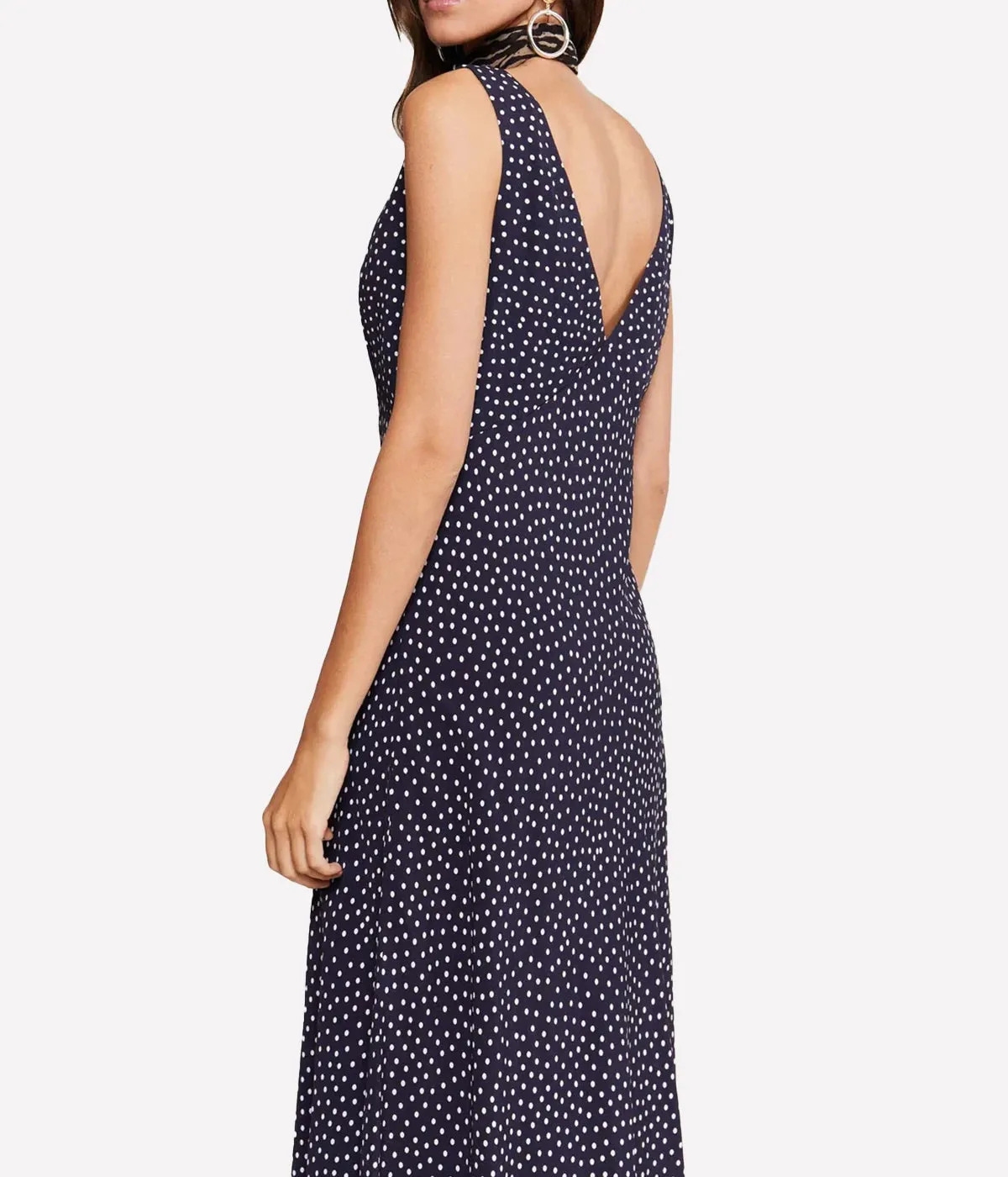 Sandrine Dress in Navy Spot