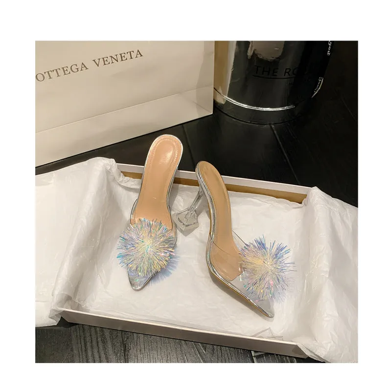 Sexy Wine Glass and Pointed Toe Sandals