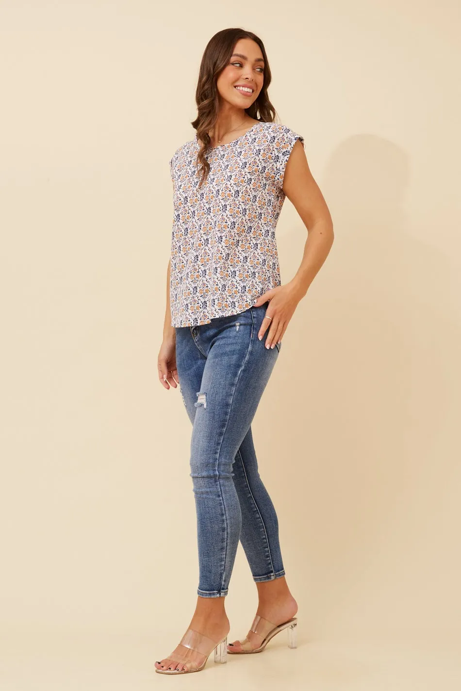 SHELLY DITSY FLORAL TOP