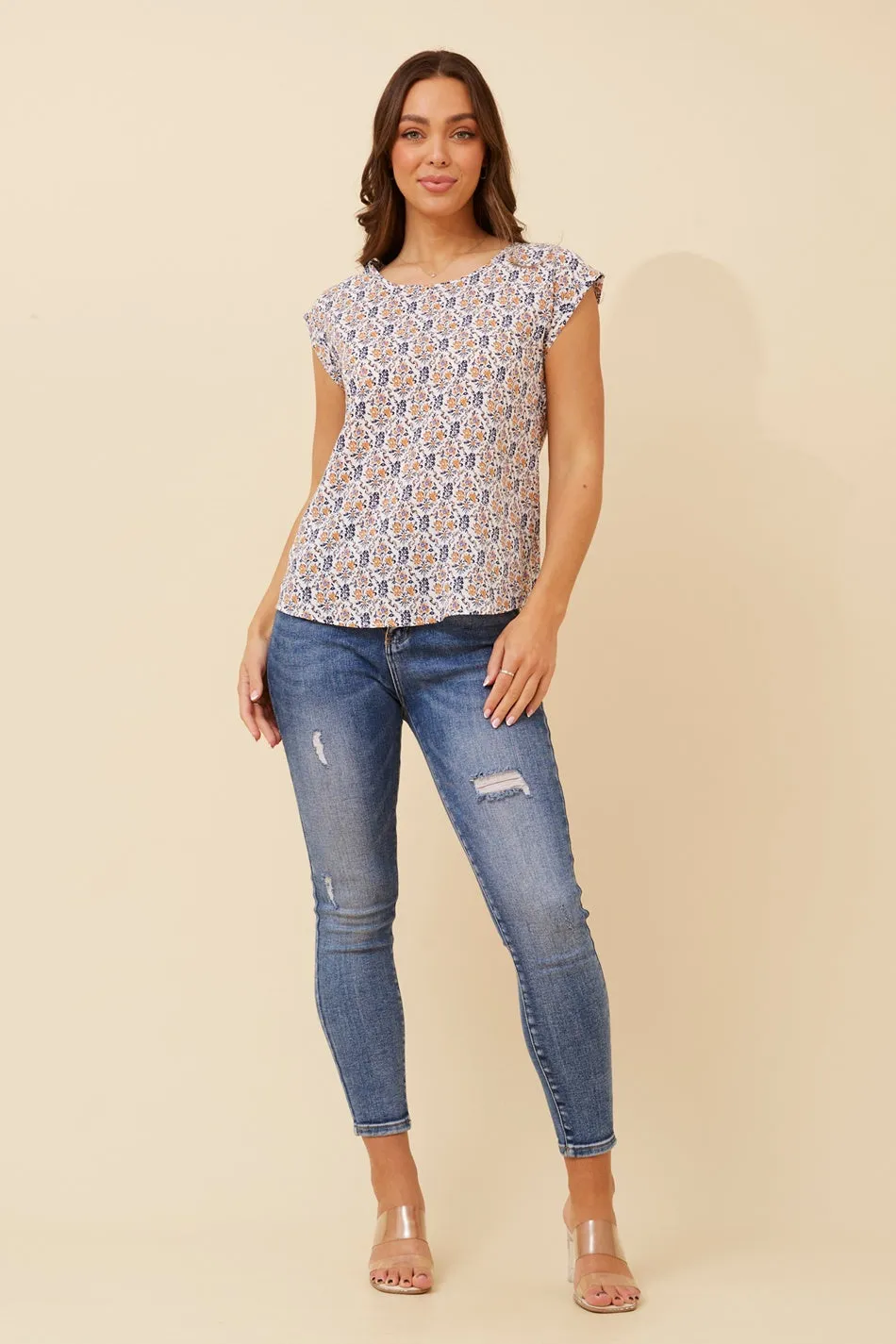 SHELLY DITSY FLORAL TOP