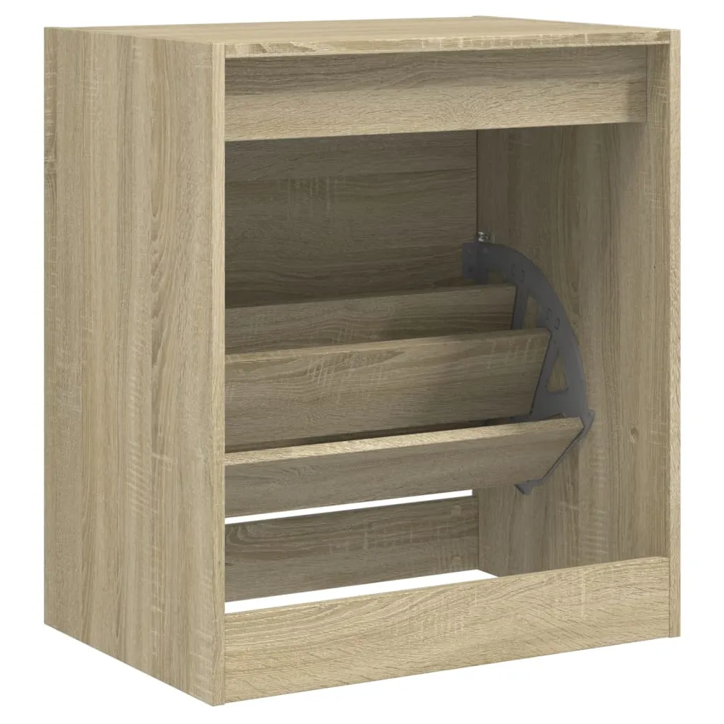 Shoe Cabinet Sonoma Oak 60x42x69 cm Engineered Wood