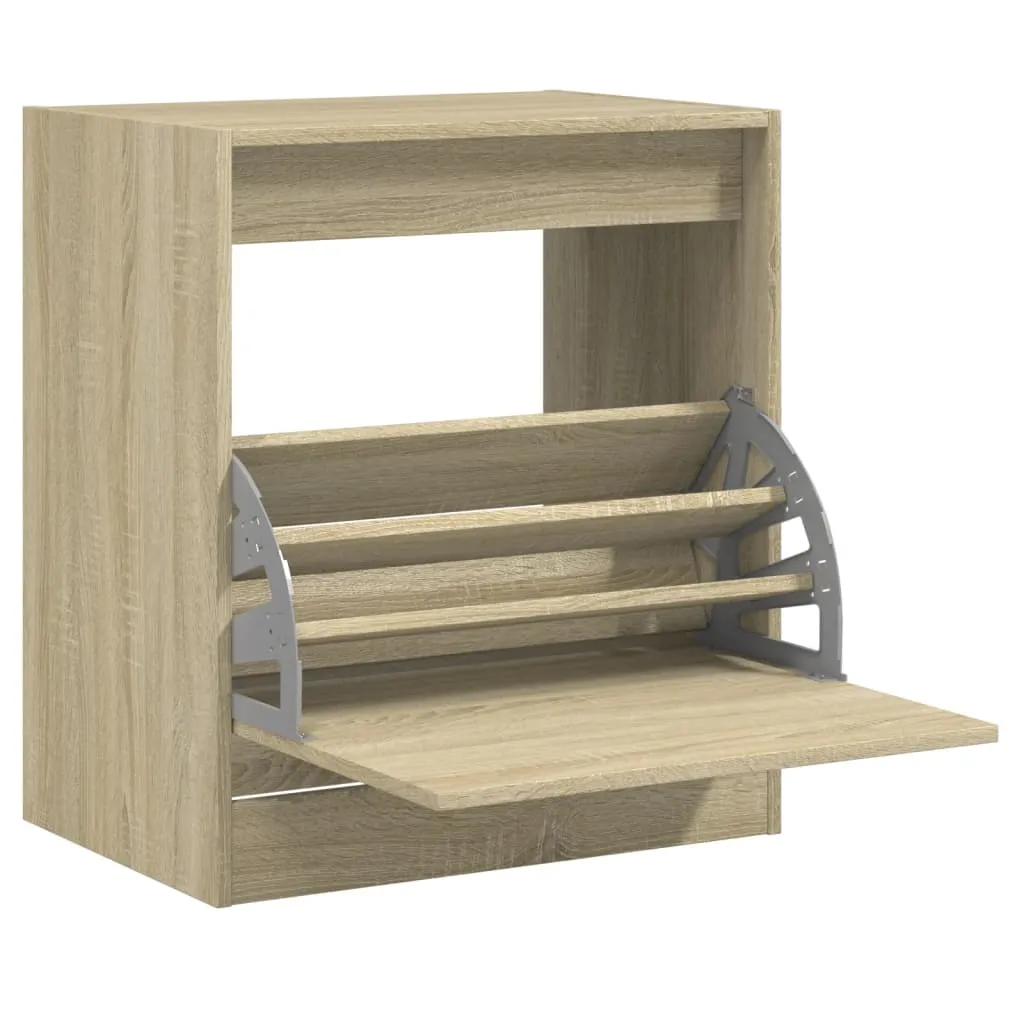 Shoe Cabinet Sonoma Oak 60x42x69 cm Engineered Wood