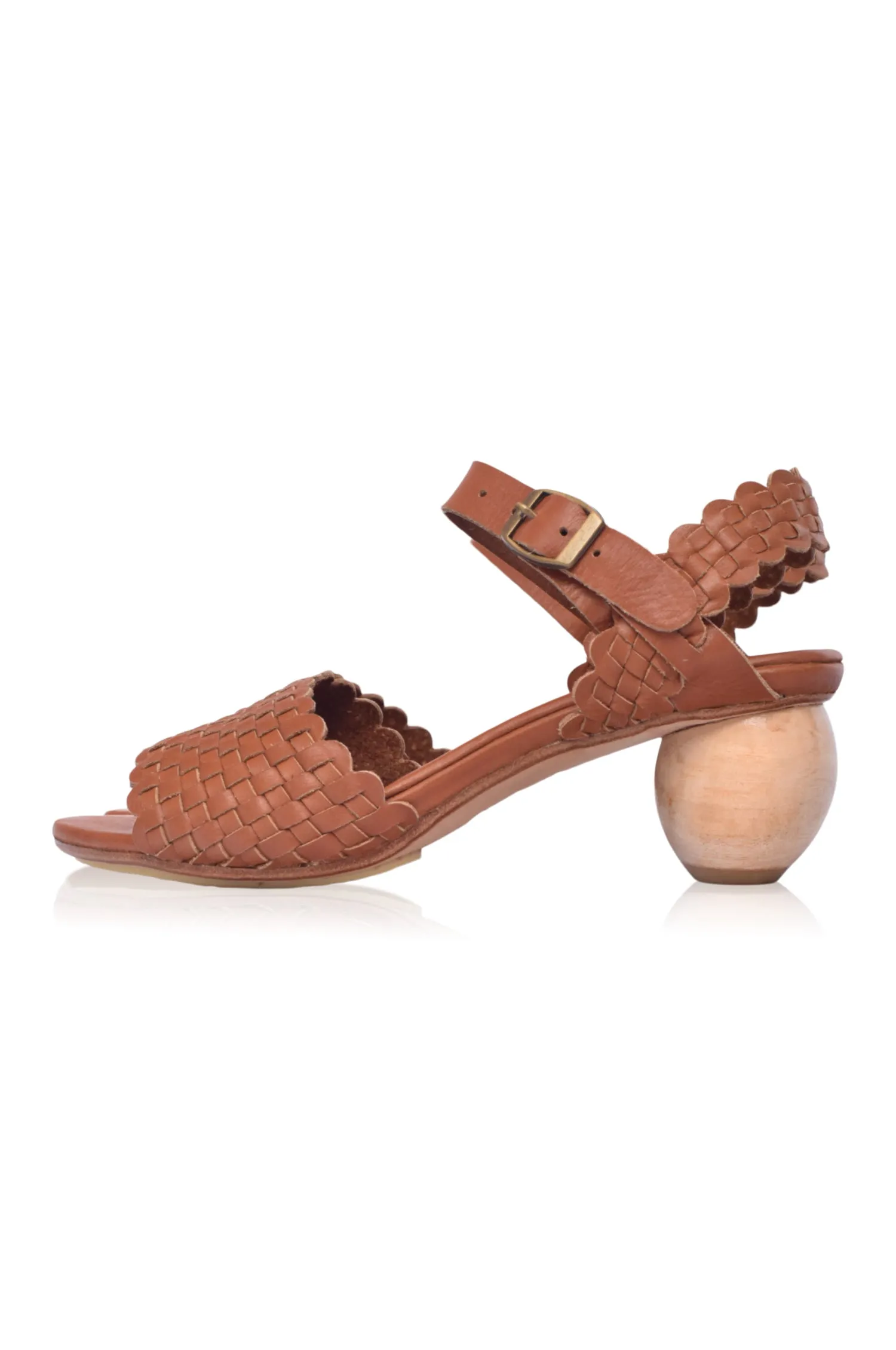 Sicily Wooden Heel Woven Sandals (Sz. 9.5)