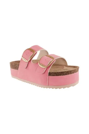 Simply Southern Platform Large Buckle Sandals for Women in Pink | PP-0125-SANDAL-PINK