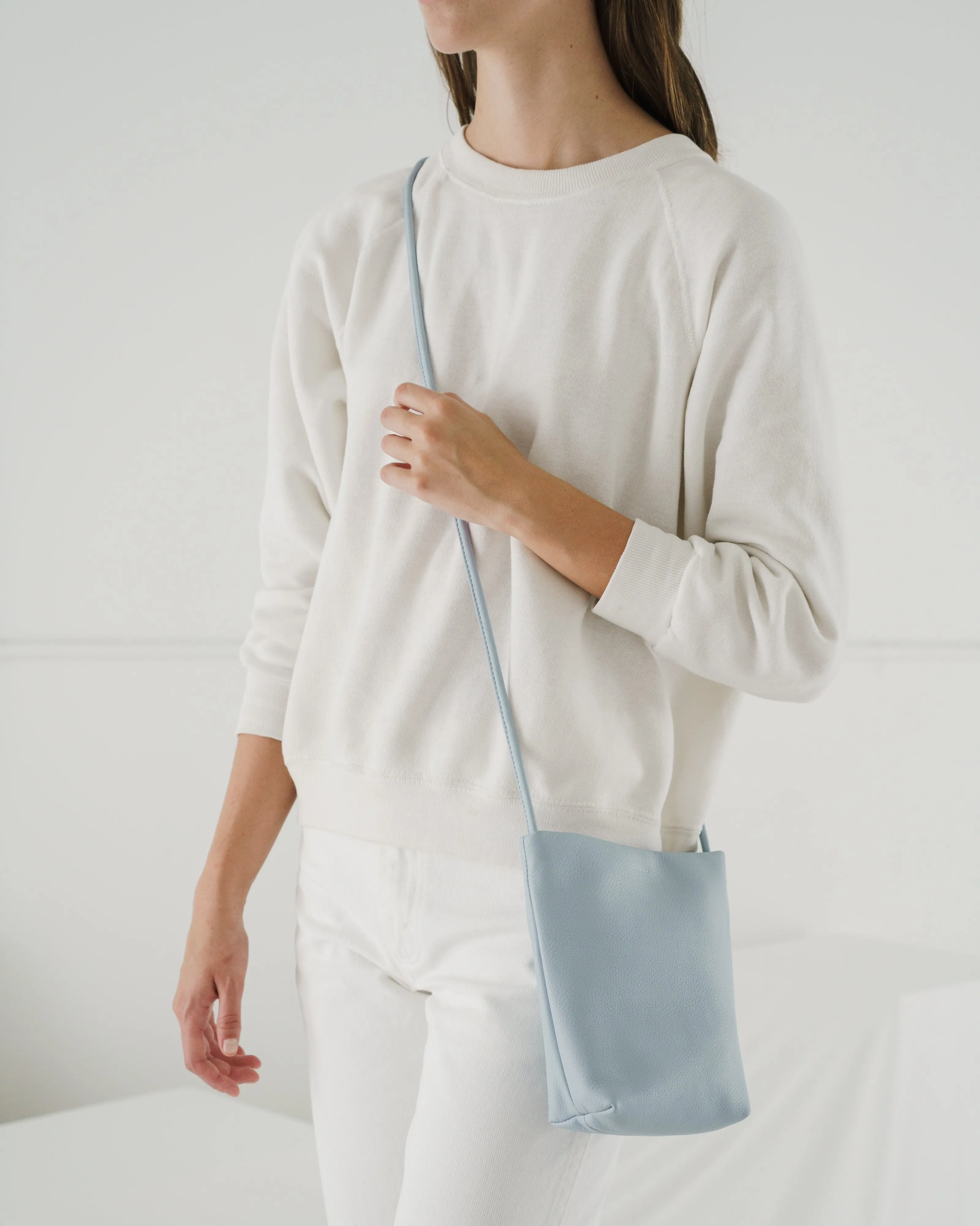 Soft Crossbody Purse - Soft Blue