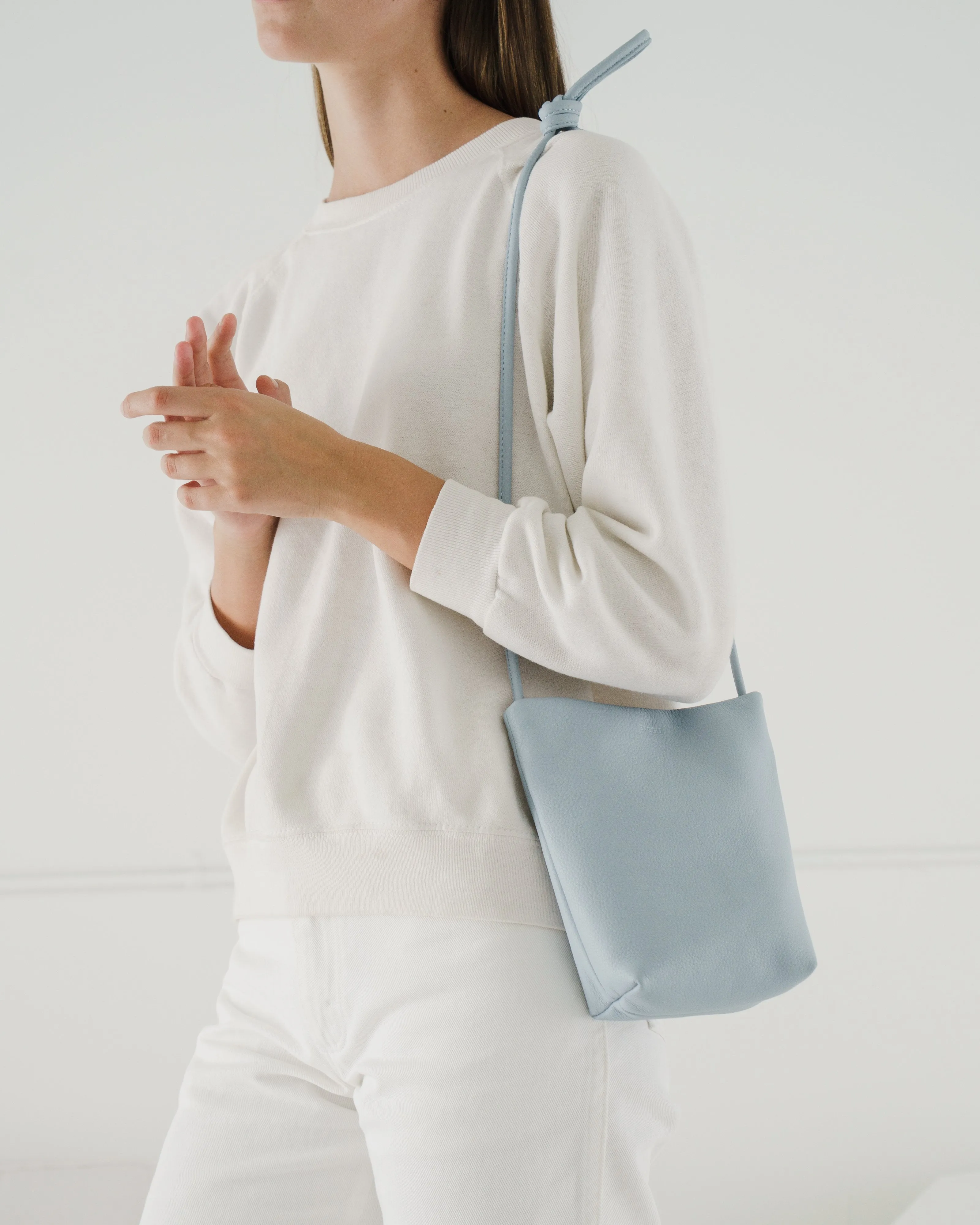 Soft Crossbody Purse - Soft Blue
