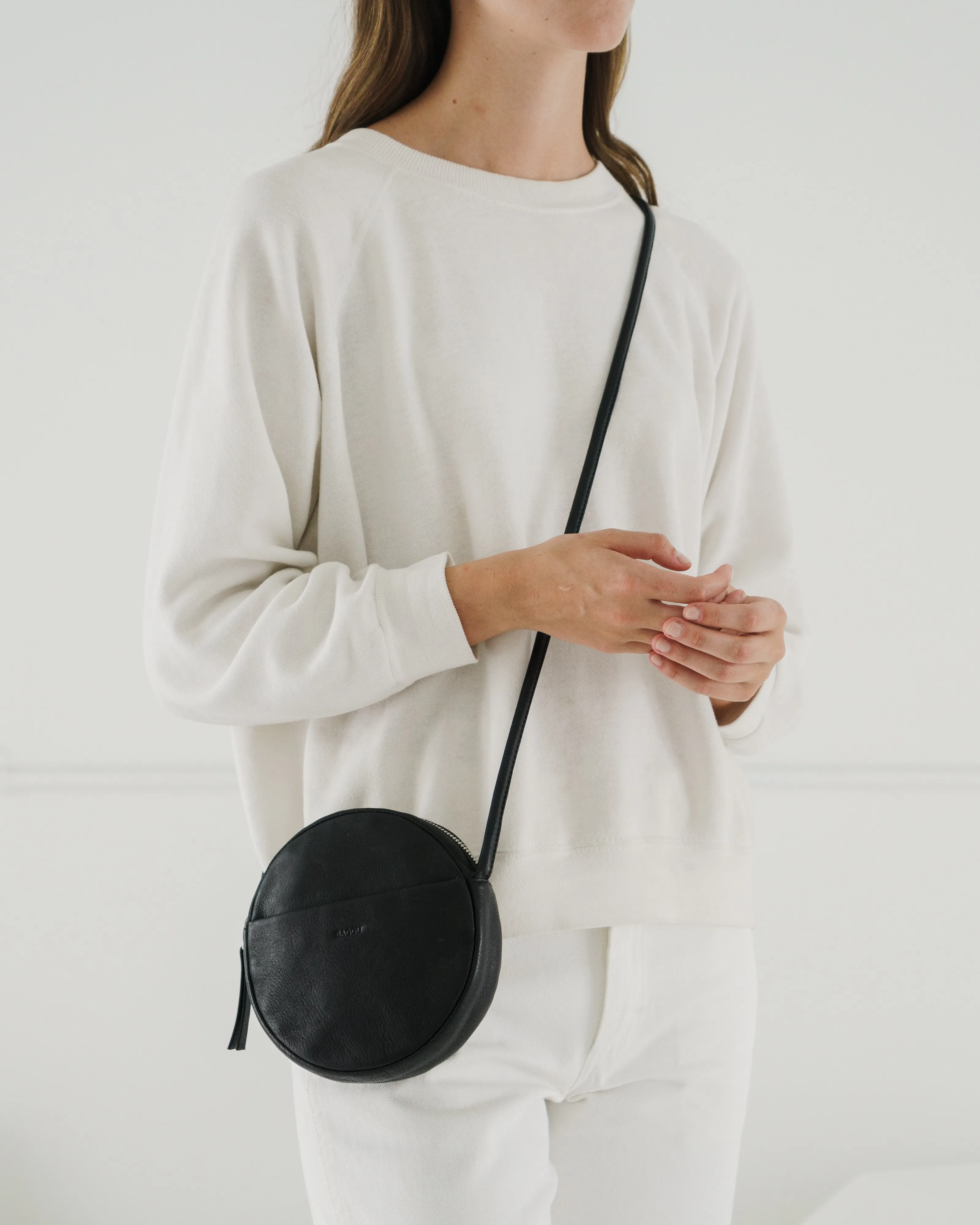 Soft Mini Circle Purse - Black