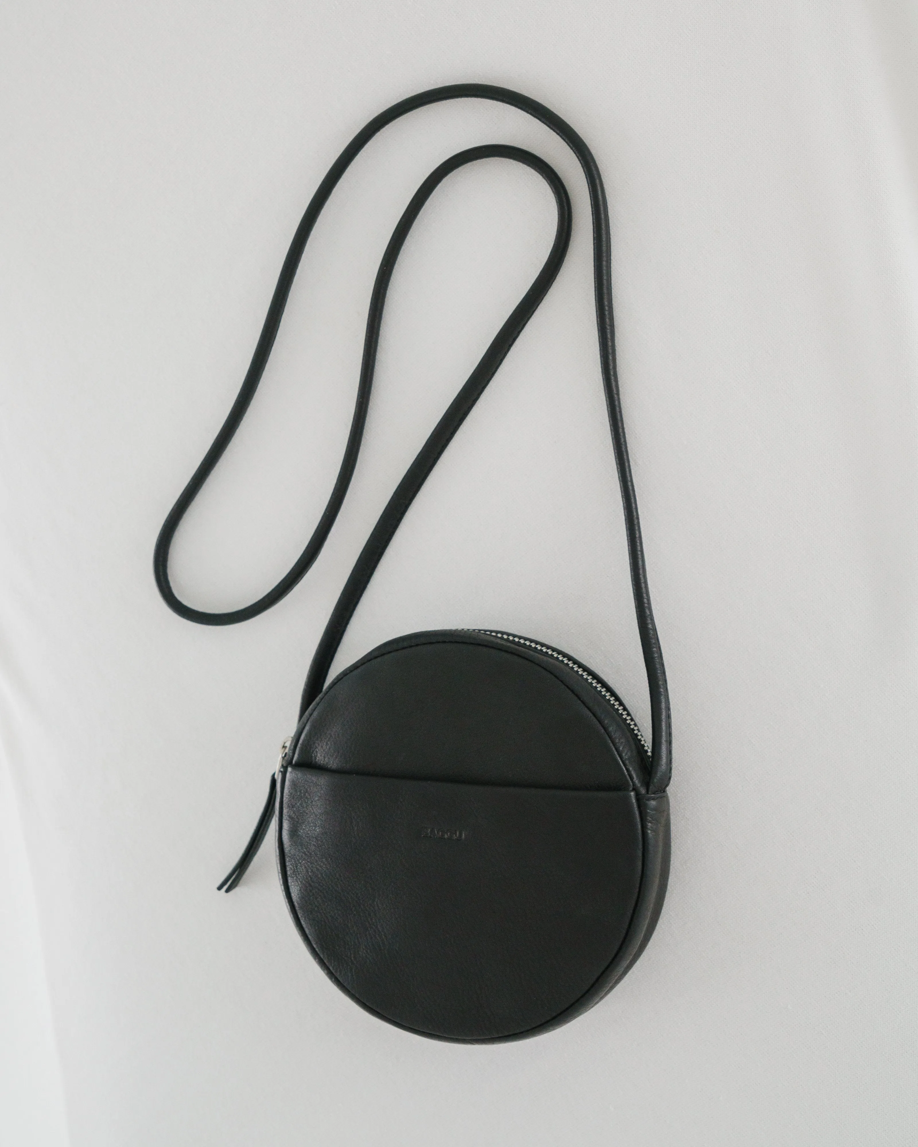 Soft Mini Circle Purse - Black