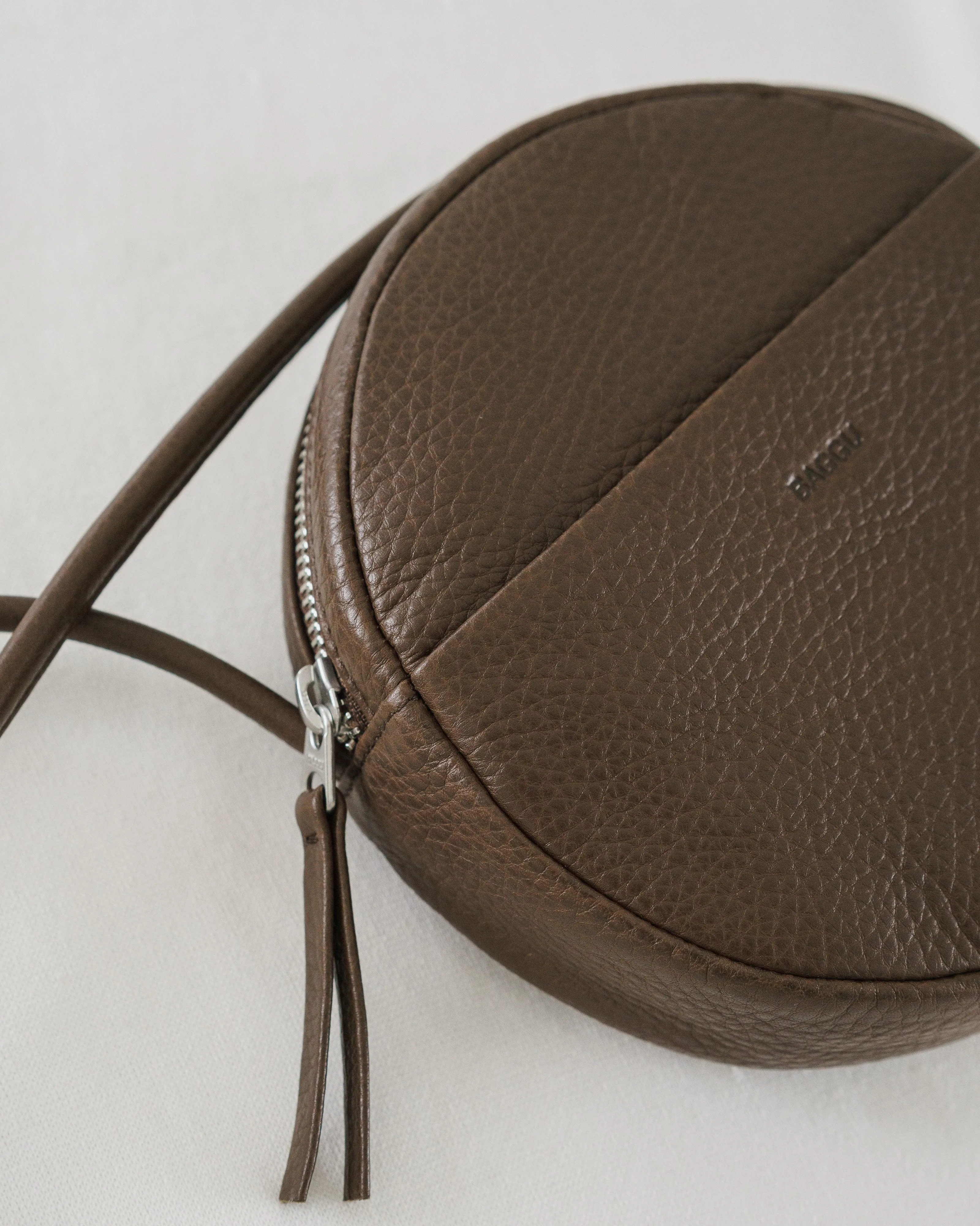 Soft Mini Circle Purse - Chocolate