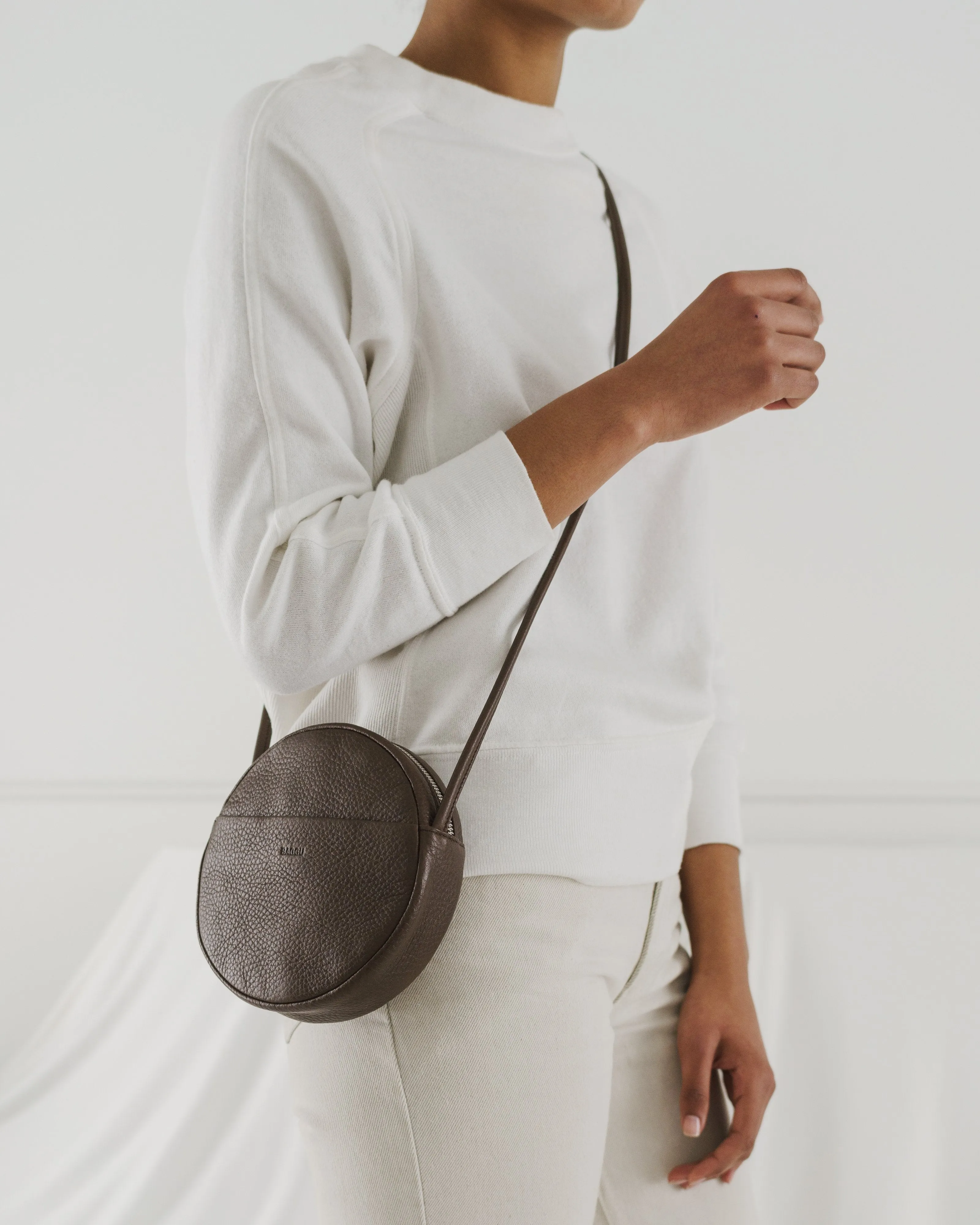 Soft Mini Circle Purse - Chocolate
