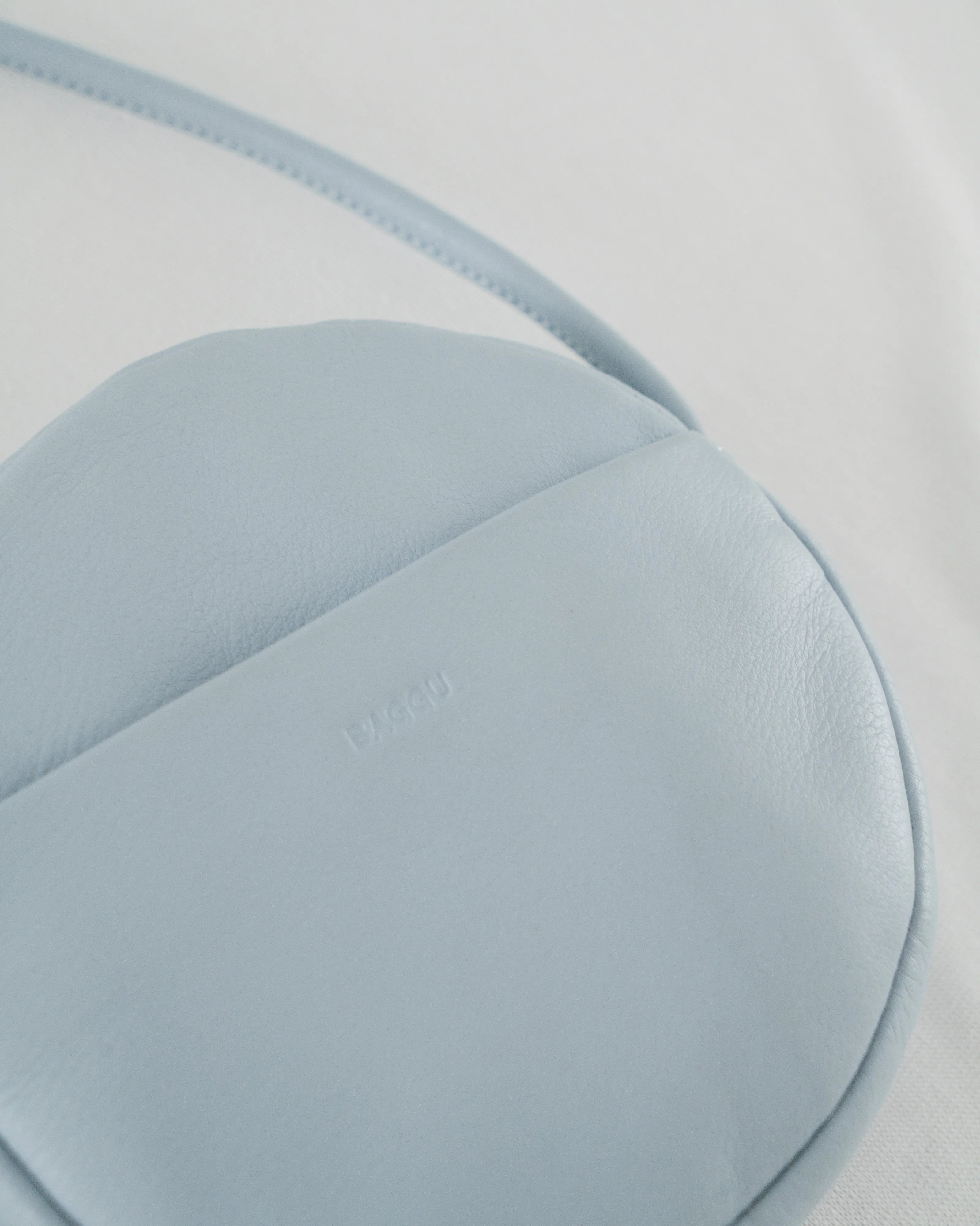 Soft Mini Circle Purse - Soft Blue