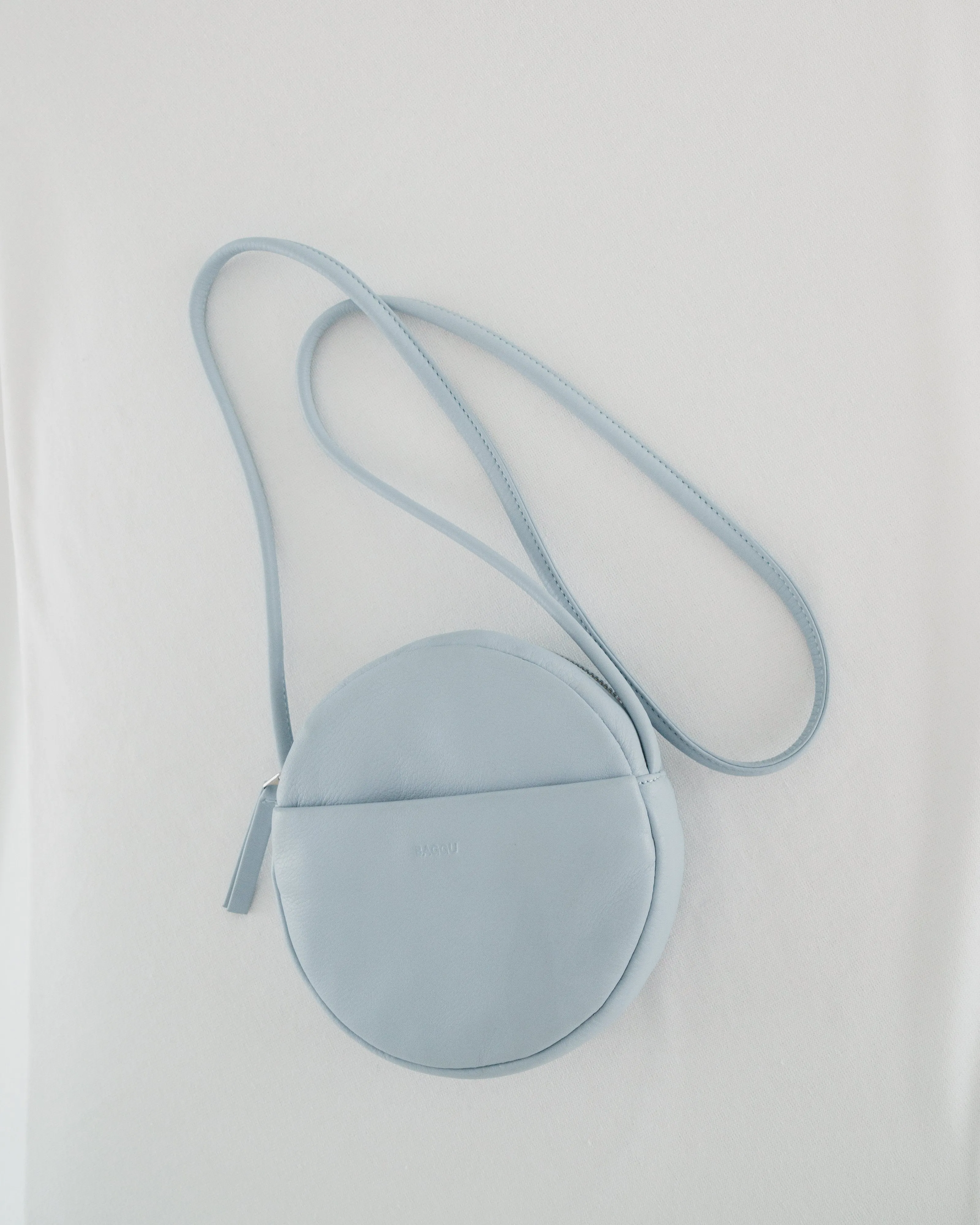 Soft Mini Circle Purse - Soft Blue