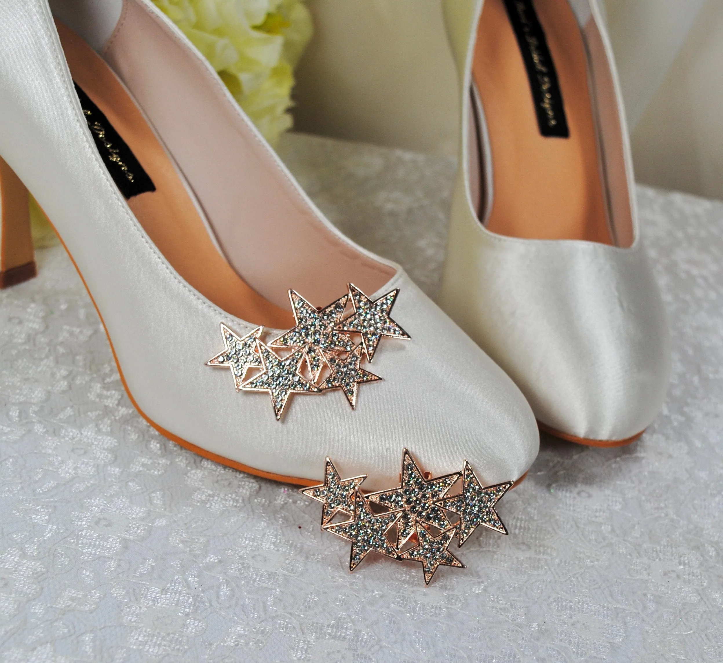 Star Shoe Clips - Silver or Rose Gold