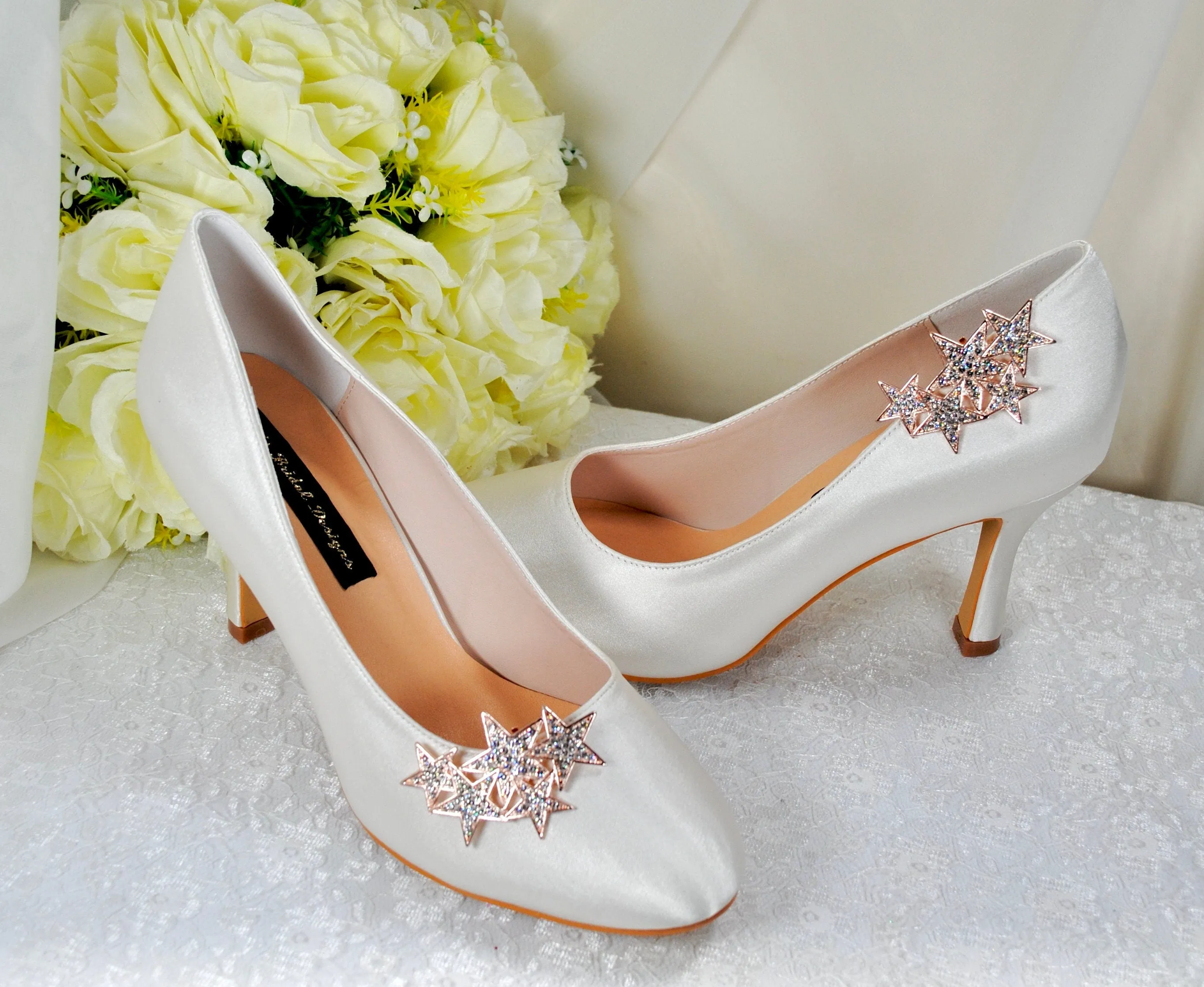 Star Shoe Clips - Silver or Rose Gold