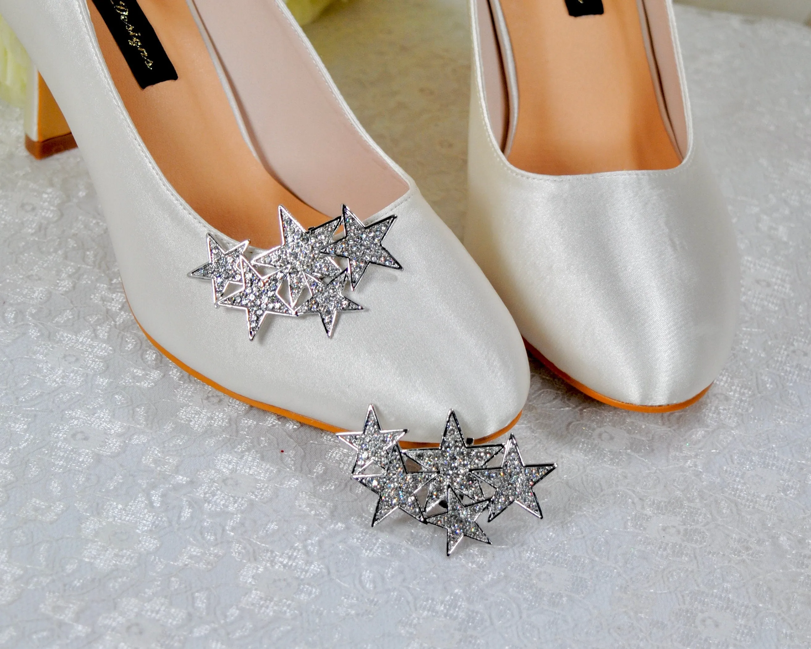 Star Shoe Clips - Silver or Rose Gold